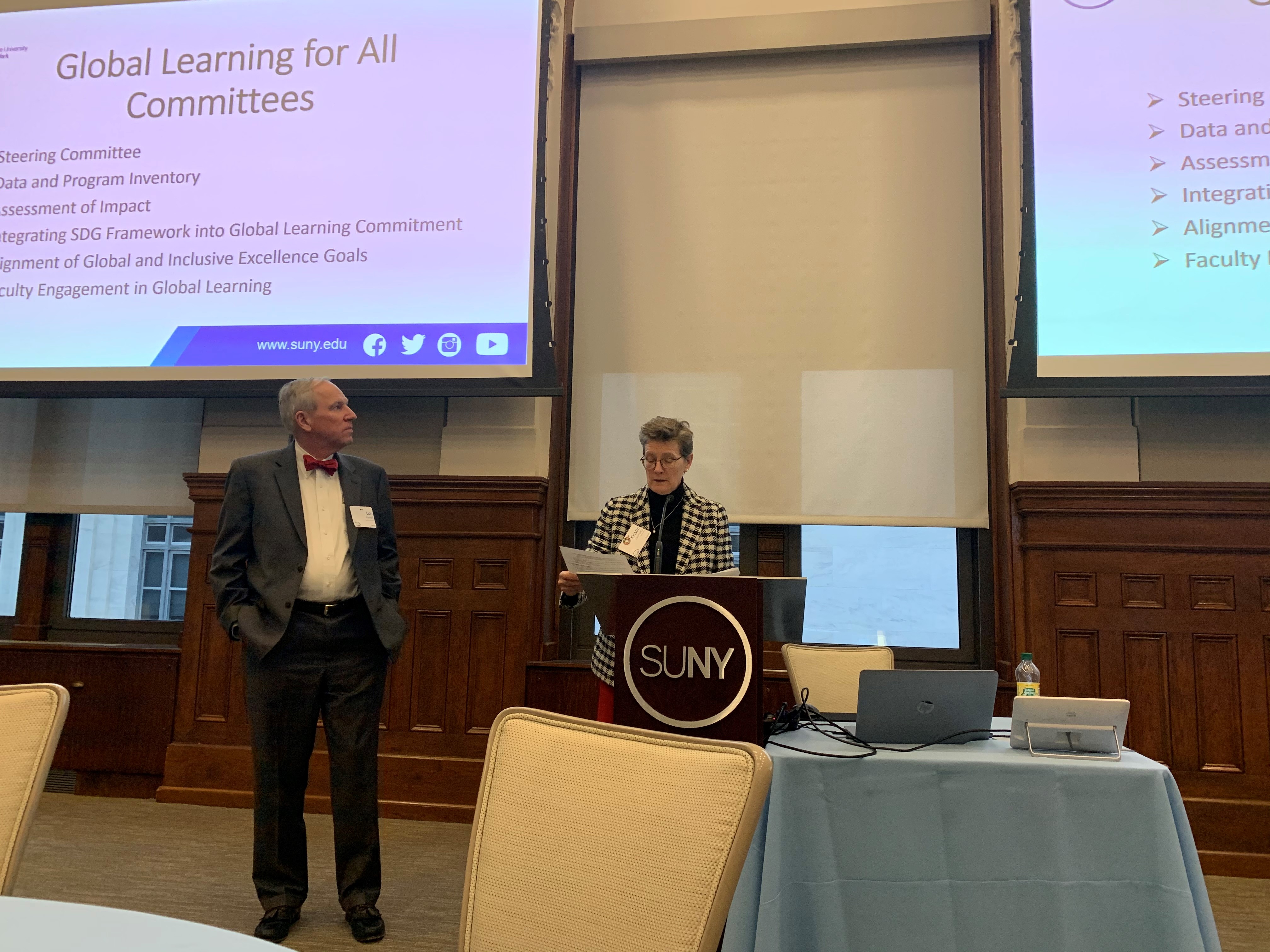 Photo of President Esterberg and Provost Nieman 12-13-19 Meeting